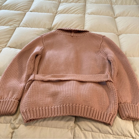 Keco Kids Cardigan With Tie belt 100% Merino Wool Sit 7:8 - Picture 2 of 6